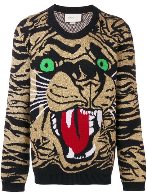 gucci gold tiger sweater|Gucci tiger for sale.